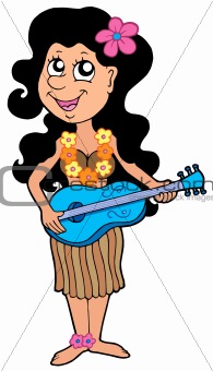 Hawaiian musician girl