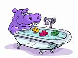 Hippo in bath