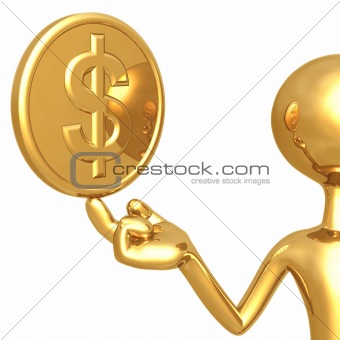 Balancing Gold Dollar Coin