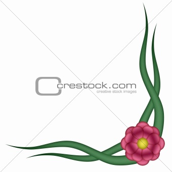 Angular, floral vignette
