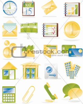 Vector business related icon set