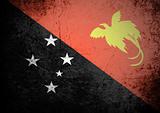 flag of Papua New Guinea on old wall background, vector wallpaper