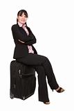 businesswoman with suitcase