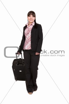 businesswoman with suitcase