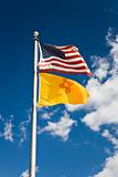 Flag USA and New Mexico 