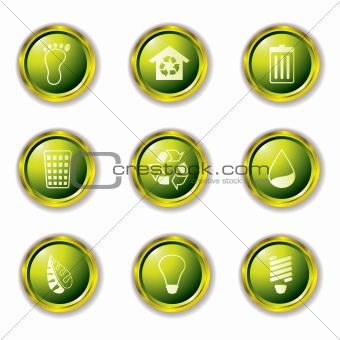 eco buttons gold