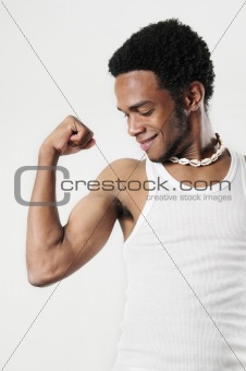 Muscular african man