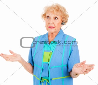 Cellphone Senior Woman - Explaining