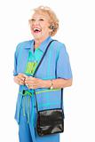Cellphone Senior Woman - Laughing