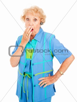 Cellphone Senior Woman - Shock