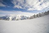 ski slope in italian dolomites