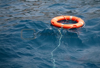 Lifebuoy on the water