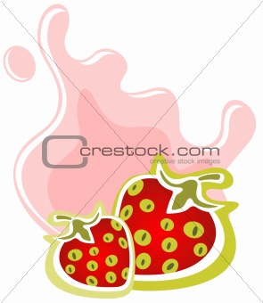 strawberry with milk