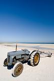 Tractor on beach