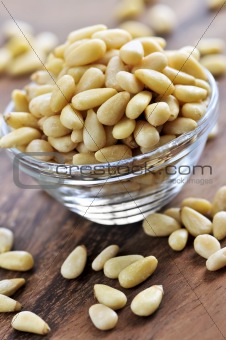 Bowl of pine nuts