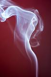 Cool Blue Smoke on Maroon Background