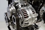 Closeup of an internal combustion engine