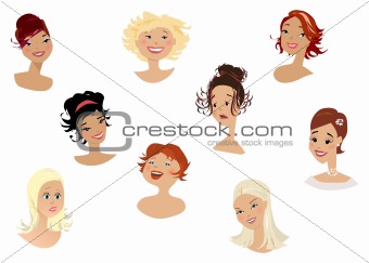 Women's faces