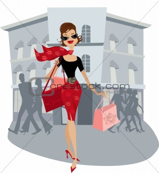Shopping lady