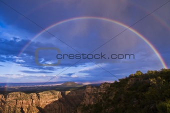 rainbow over Grand Canyon