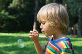 Boy with soap bubbles