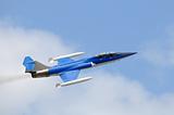 Blue jetfighter