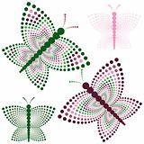 Four Stylized Butterflies