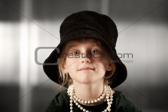 Girl with big hat