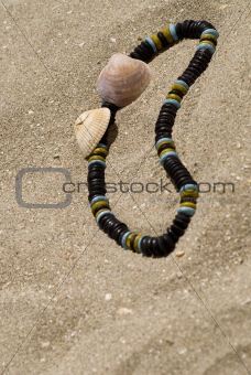 Necklace on the sand