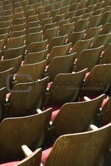 wooden theatre seats