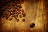grunge background with coffee elements