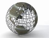 Wireframe globe