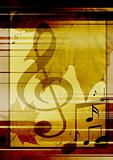 Background with musical symbols 