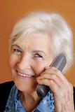 Senior woman with telephone