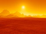 red desert sunset