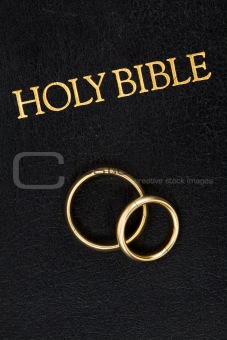 Wedding Rings on Bible