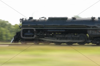 Running Locomotive Steamtrain