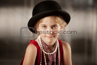 Girl with bowler hat