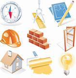 Vector architecture detailed icon set