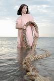 Concept Woman in Ocean