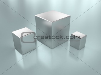 metal cubes