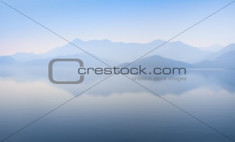 Mountains and waterscape