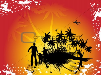 palm beach disco grunge background