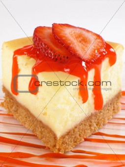 Cheesecake & Strawberry Sauce