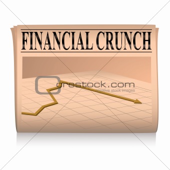 newspaper pink financial graph