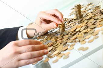 coins piles 