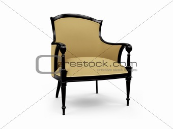 classic armchair against white