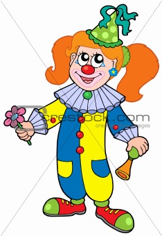 Cartoon clown girl