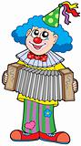 Clown with accordion