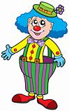 Funny clown in big pants